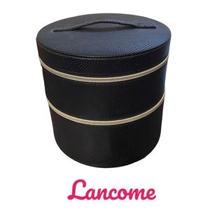 Lancome 2-Layers Round Black Train Case Cosmetic  Limited Edition Holiday 2019